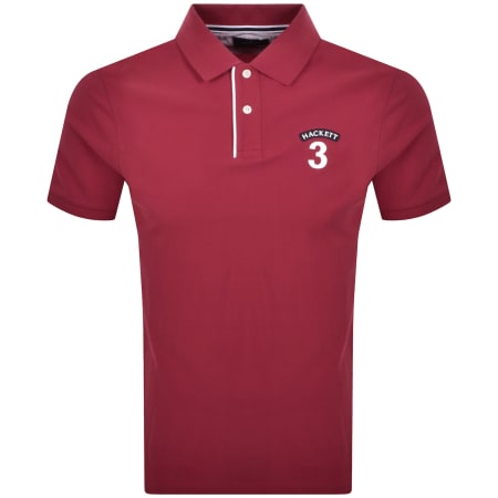 Product image for Hackett Number Polo T Shirt Red