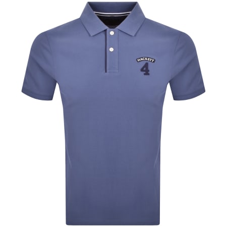 Product image for Hackett Number Polo T Shirt Blue