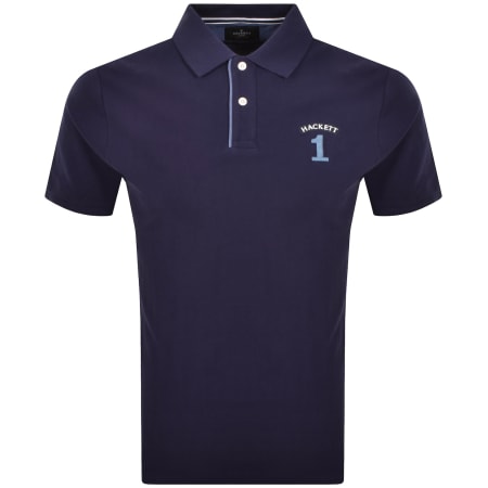 Product image for Hackett Number Polo T Shirt Navy