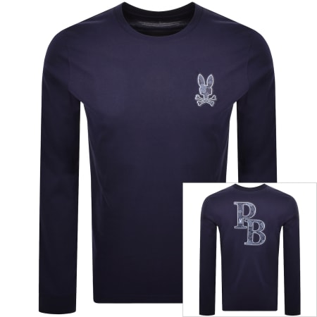 Product image for Psycho Bunny Long Sleeve Rowen T Shirt Navy