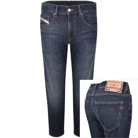 Product image for Diesel D Strukt Slim Fit Dark Wash Jeans Blue
