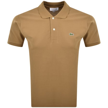 Product image for Lacoste Short Sleeved Polo T Shirt Tan
