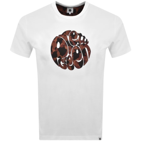 Product image for Pretty Green Brindle Logo T Shirt White