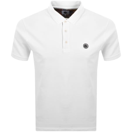 Product image for Pretty Green Paisley Placket Polo T Shirt White