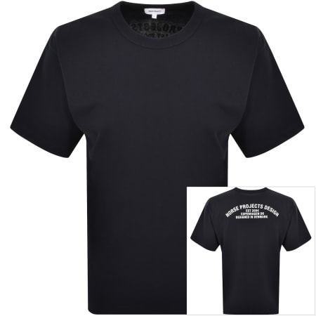 Product image for Norse Projects Simon Arch Print T Shirt Navy