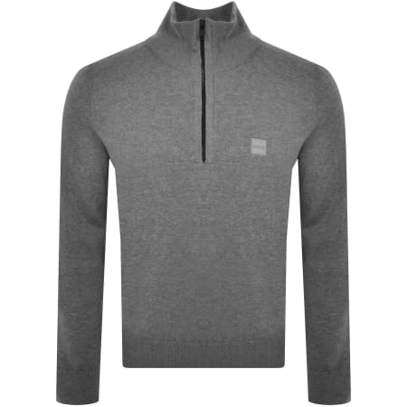 Product image for BOSS Kanobix Quarter Zip Jumper Grey