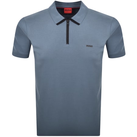 Product image for HUGO Dalomino Polo T Shirt Open Blue
