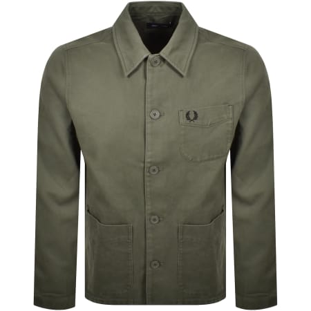 Product image for Fred Perry Bedford Corduroy Overshirt Green