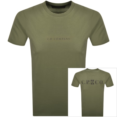 Product image for CP Company Logo T Shirt Capers Green