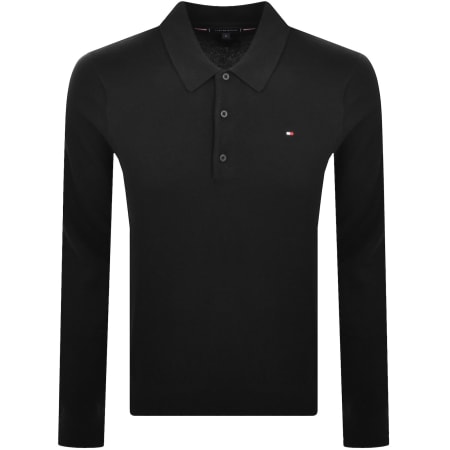 Product image for Tommy Hilfiger Cashmere Polo Jumper Black