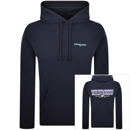 Product image for Tommy Jeans Blur Script Hoodie Navy