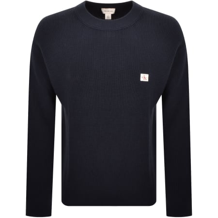 Product image for Calvin Klein Jeans Waffle Jumper Dark Sapphire