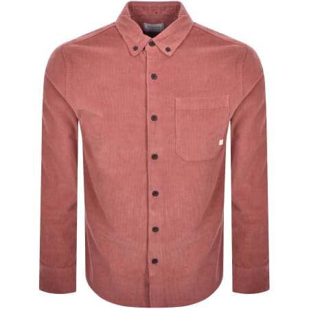 Product image for Farah Spencer Cord Long Sleeve Overshirt Pink