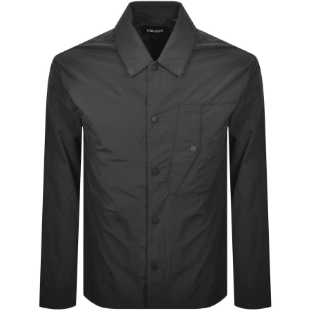 Product image for Lyle And Scott Crinkled Nylon Overshirt Black Ice