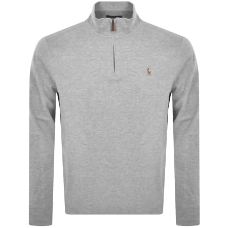 Product image for Ralph Lauren Half Zip Sweatshirt Grey