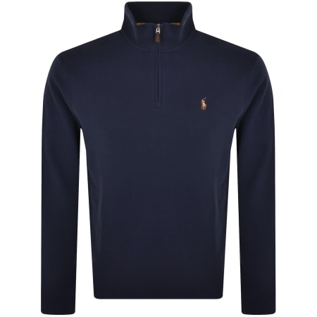 Product image for Ralph Lauren Half Zip Sweatshirt Navy