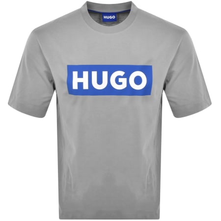 Product image for HUGO Blue Nico Crew Neck T Shirt Grey
