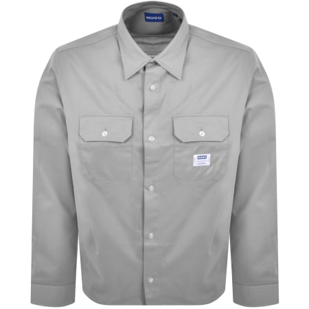 Product image for HUGO Blue Ekynone Long Sleeve Shirt Grey