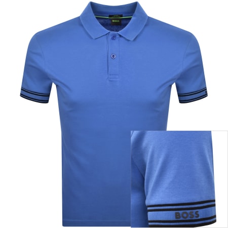 Product image for BOSS Zone Polo T Shirt Medium Blue
