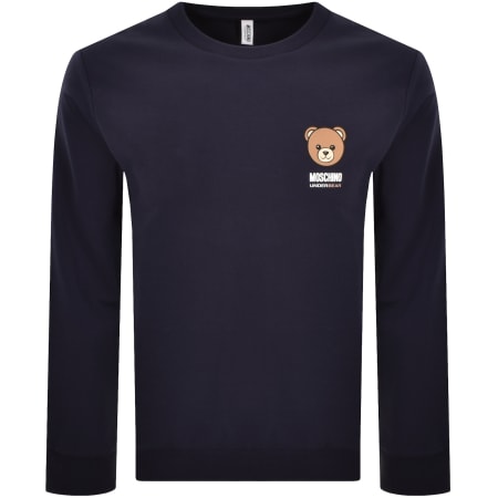 Product image for Moschino Underwear Logo Sweatshirt Navy