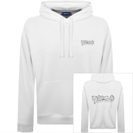 Product image for HUGO Blue Nyrohood Hoodie White