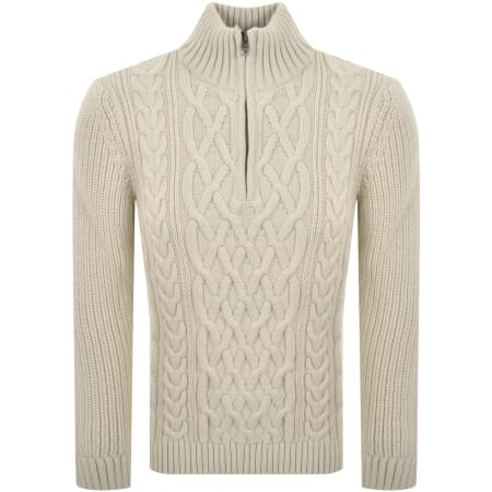 Product image for Superdry Jacob Cable Knit Jumper Cream