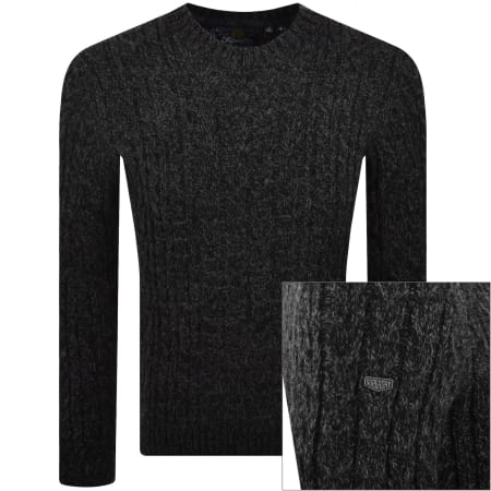 Product image for Superdry Jacob Cable Knit Jumper Black