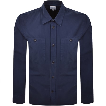 Product image for Norse Projects Algot Ripstop Relaxed Shirt Blue