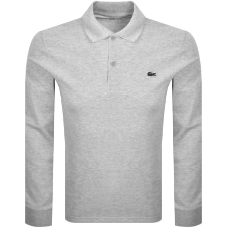 Product image for Lacoste Long Sleeve Polo T Shirt Grey
