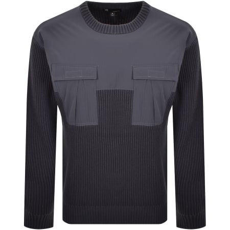 Product image for G-Star Woven Mix Knit Jumper Blue