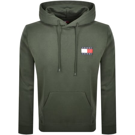 Product image for Tommy Jeans Essential Flag Logo Hoodie Green