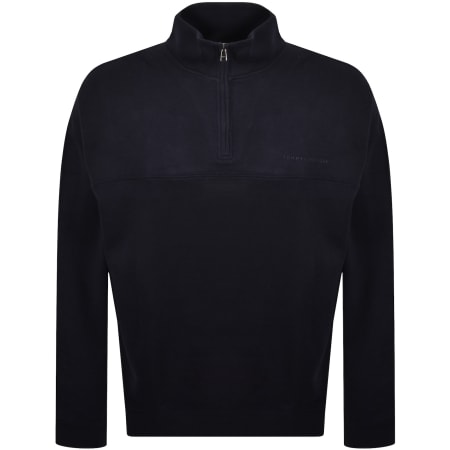 Product image for Tommy Hilfiger Lounge Half Zip Sweatshirt Navy
