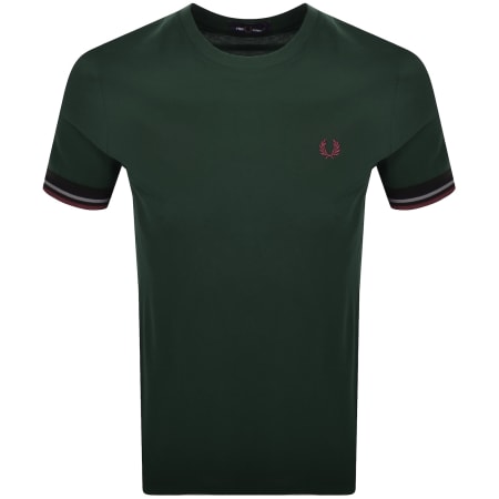 Product image for Fred Perry Twin Tipped Cuff T Shirt Grassroots
