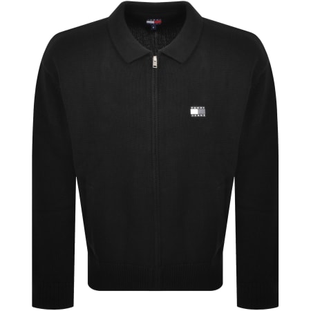 Product image for Tommy Jeans Full Zip Knit Jumper Black