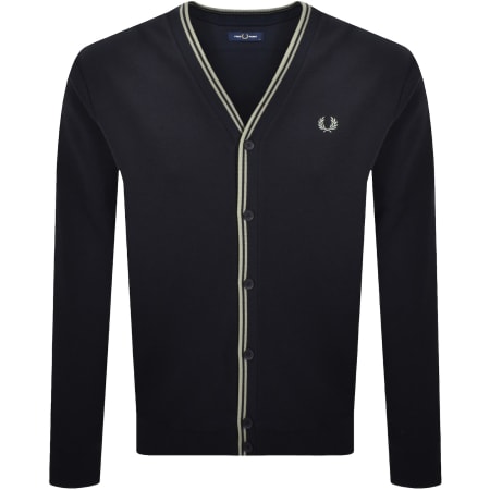 Product image for Fred Perry Texture Knit Cardigan Navy