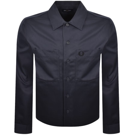 Product image for Fred Perry Twill Overshirt Blue