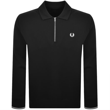 Product image for Fred Perry Collared Sweatshirt Black