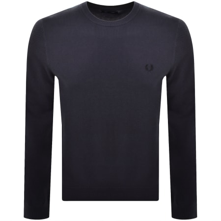 Product image for Fred Perry Pique Stitch Jumper Navy