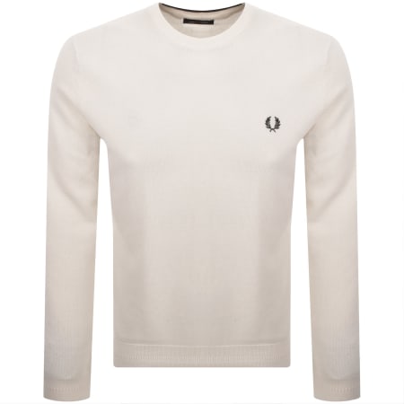 Product image for Fred Perry Pique Stitch Jumper Cream