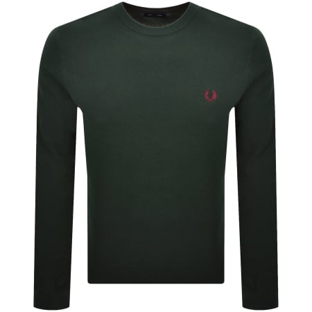 Product image for Fred Perry Pique Stitch Jumper Green