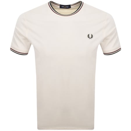 Product image for Fred Perry Twin Tipped T Shirt Ecru