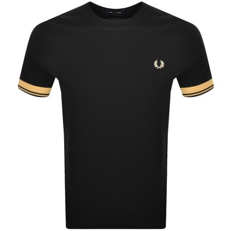 Product image for Fred Perry Twin Tipped Cuff T Shirt Black