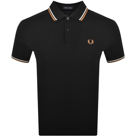 Product image for Fred Perry Twin Tipped Polo T Shirt Black