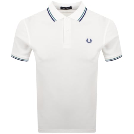Product image for Fred Perry Twin Tipped Polo T Shirt Snow White