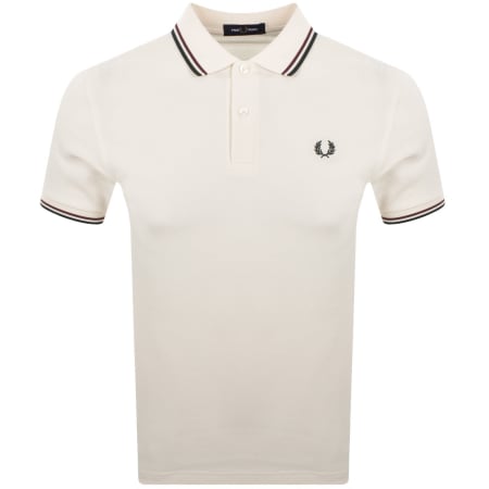 Product image for Fred Perry Twin Tipped Polo T Shirt Ecru