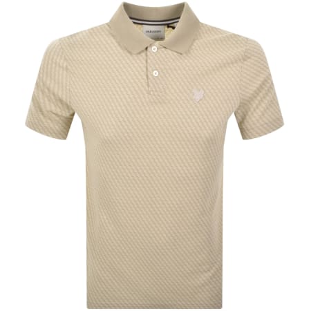 Product image for Lyle And Scott Jacquard Polo Shirt Natural