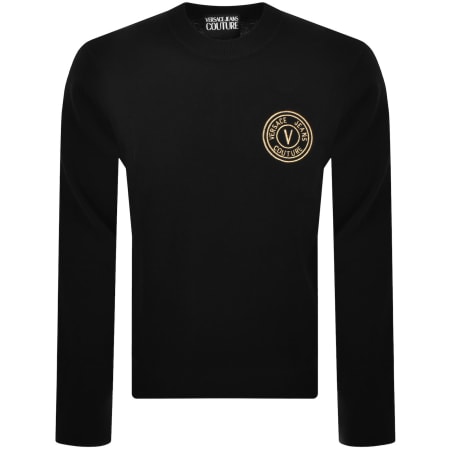 Product image for Versace Jeans Couture Logo Knit Jumper Black