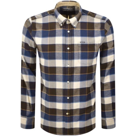 Product image for Barbour Valley Tartan Tailored Fit Shirt Cream