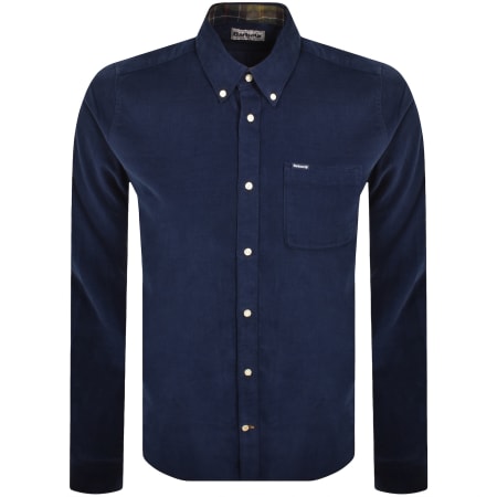 Product image for Barbour Long Sleeved Corduroy Shirt Navy