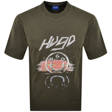 Product image for HUGO Blue Noctornix T Shirt Brown